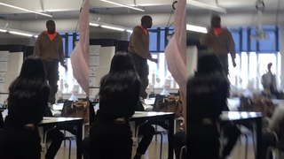 Kanye West Jumps on Table at Detroit College to Rant About Leaving Elon Musk Alone